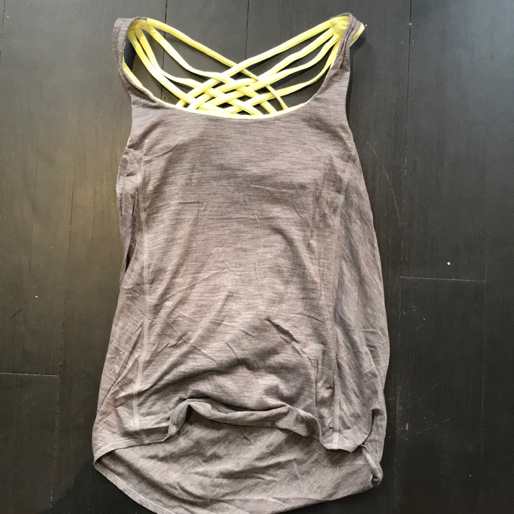 Lululemon low back tank with bra